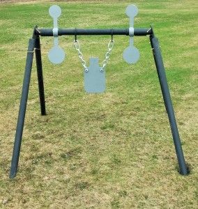 36" Single Target Stand with Dual Spinner and 7x12 Silhouette